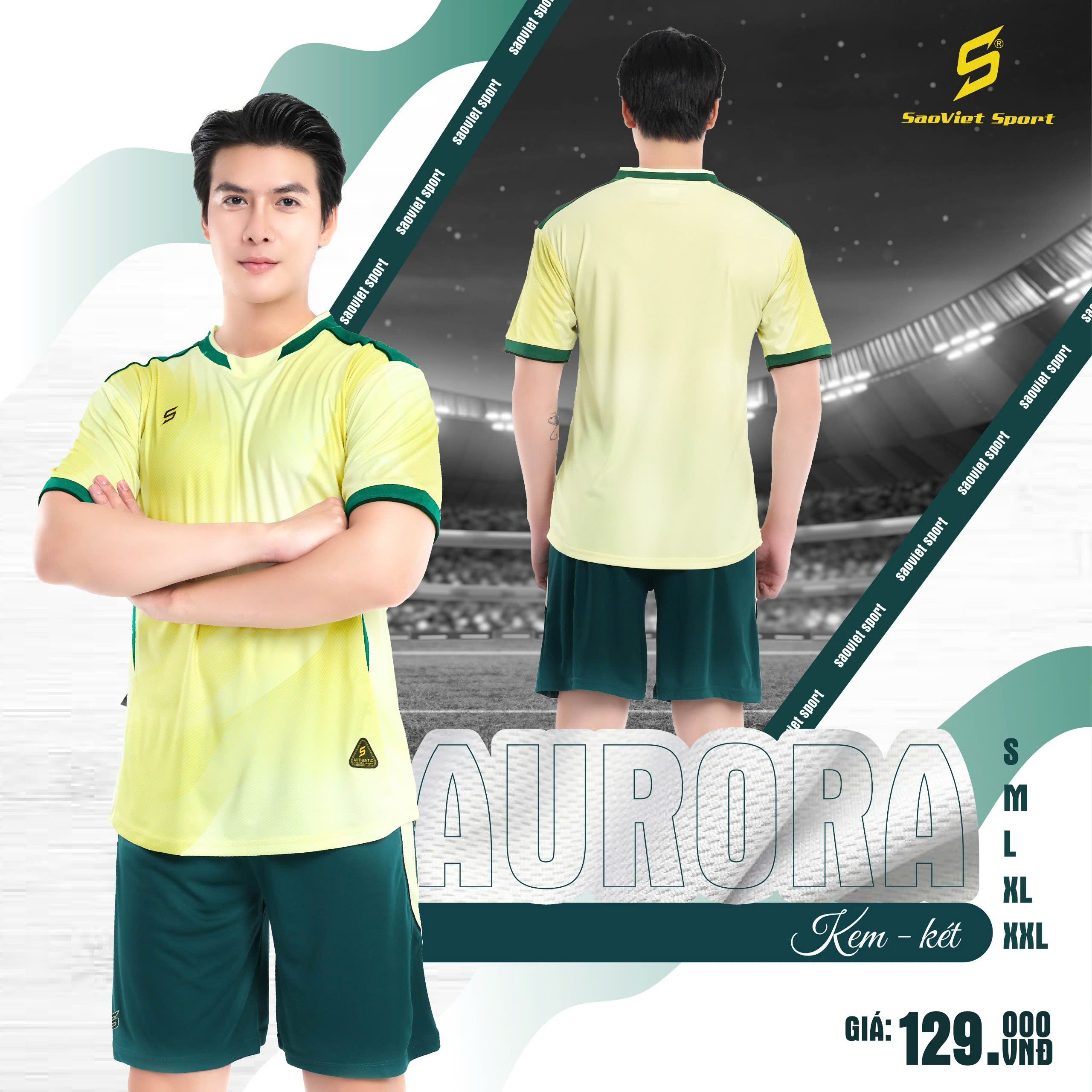 Set quần áo thể thao Sao Việt Aurora chính hãng 2 Set quần áo thể thao Sao Việt Aurora chính hãng